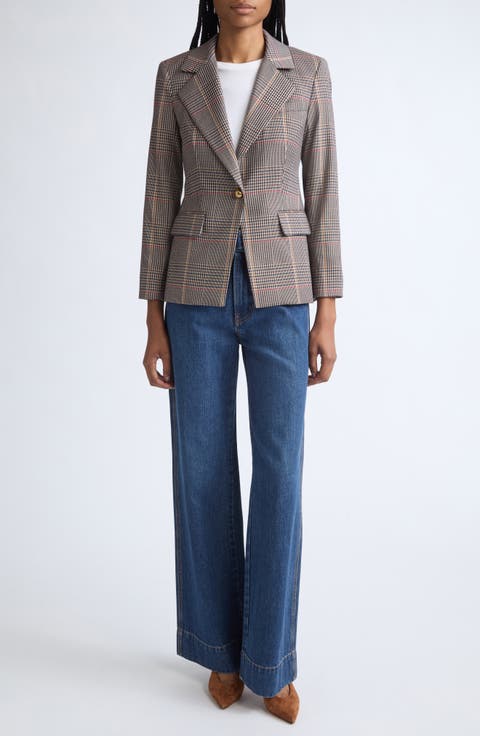 Healy Houndstooth Plaid Dickey Jacket