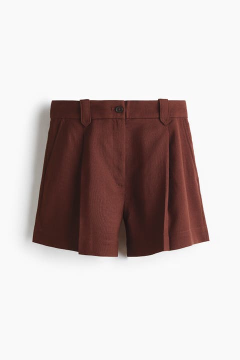 Pleat-front Shorts