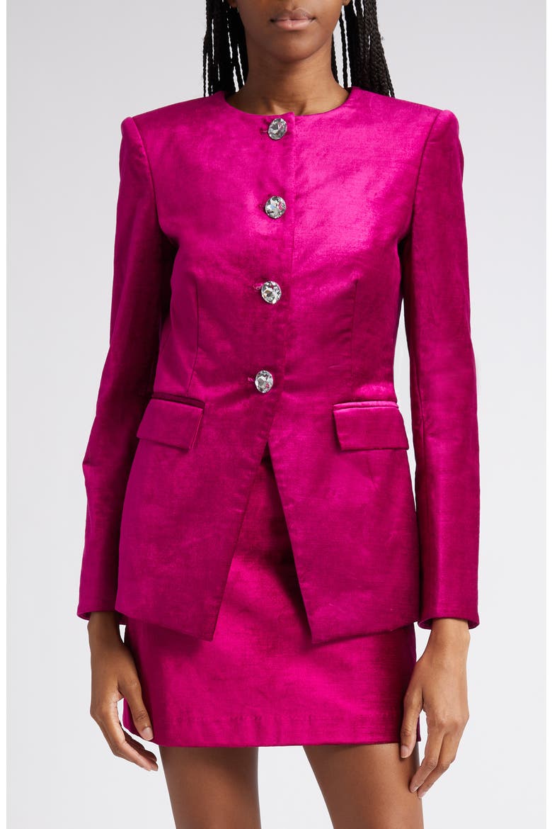 Cencia Cotton Blend Jacket, Main, color, FUCHSIA