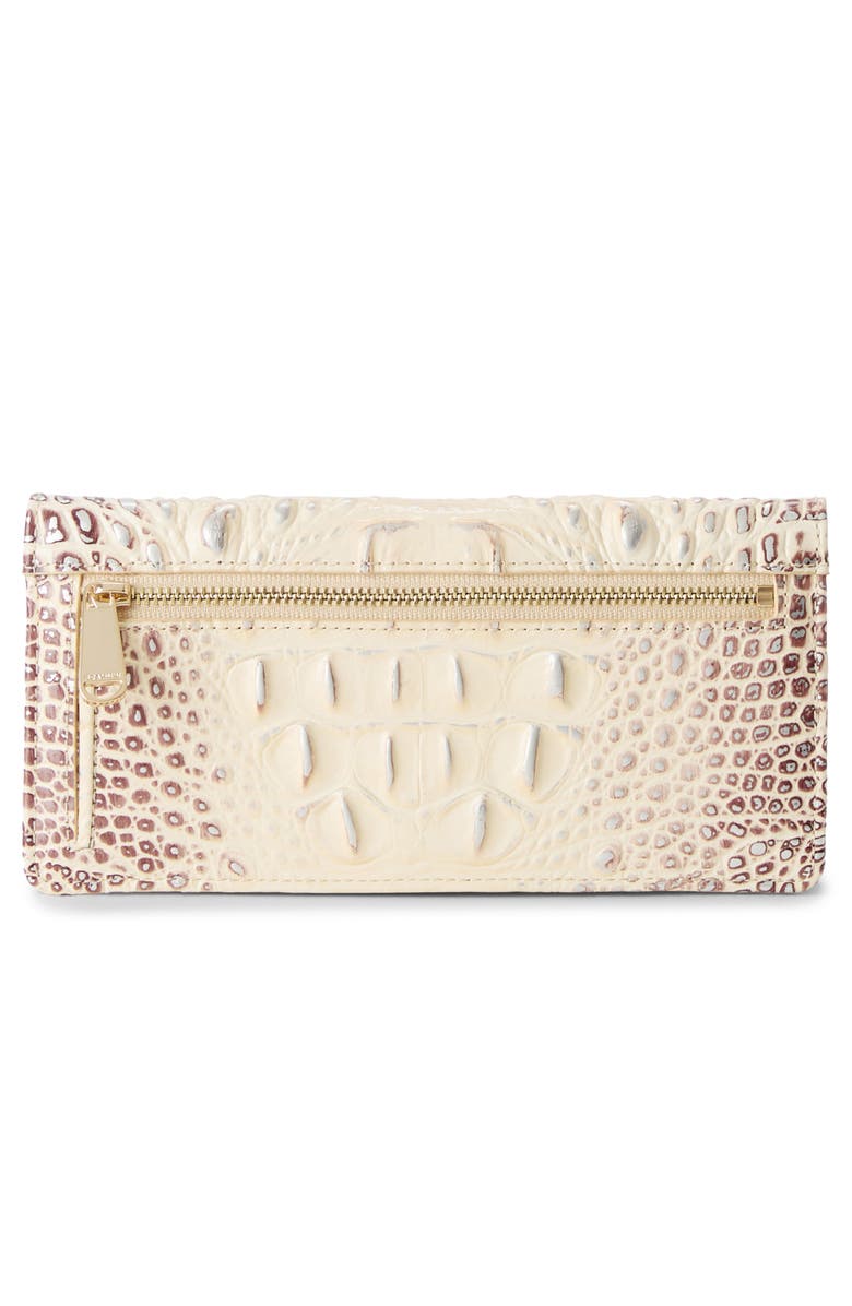 Brahmin Adelle Croc Embossed Leather Wallet, Alternate, color, Ginger