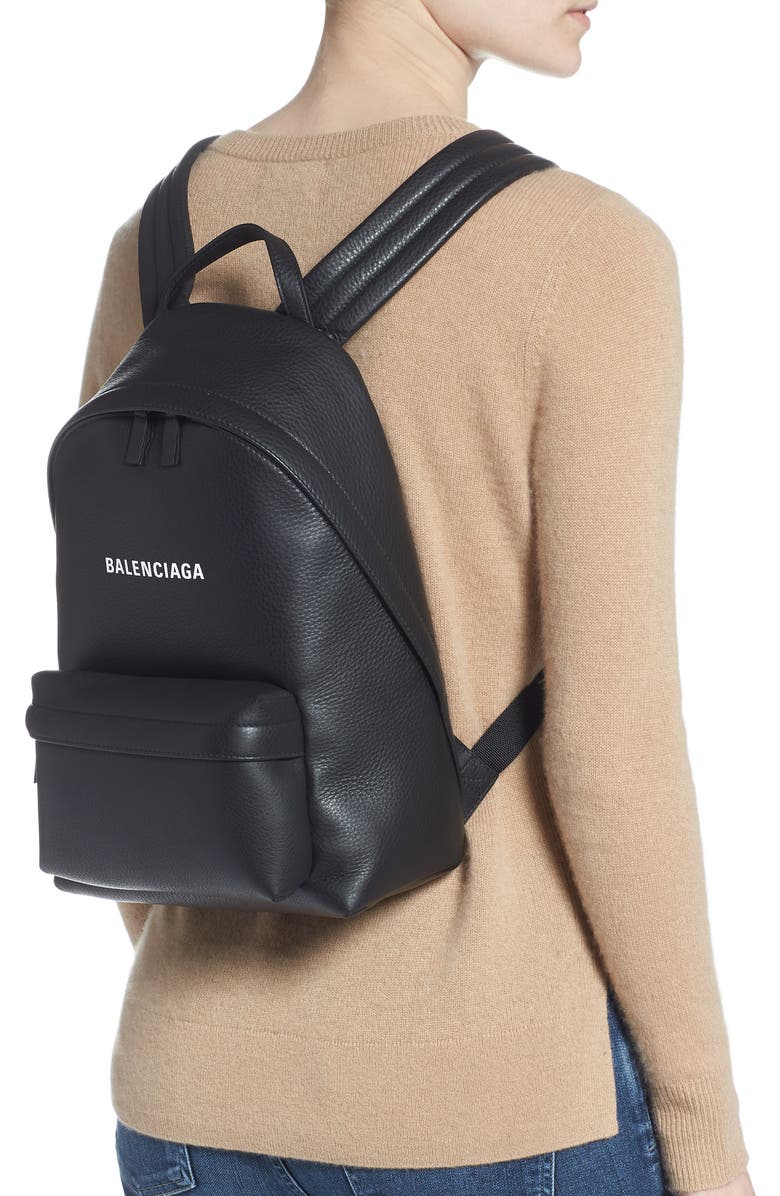 Balenciaga Everyday Calfskin Leather Backpack, Alternate, color,