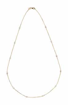 SUZY LEVIAN 14K Gold Diamond Station Necklace - 0.30 ctw