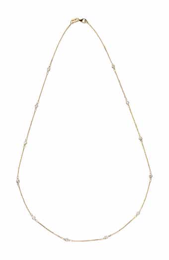 SUZY LEVIAN 14K Gold Diamond Station Necklace - 0.30 ctw
