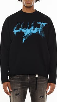 Cult of Individuality Graphic Cotton Fleece Sweatshirt