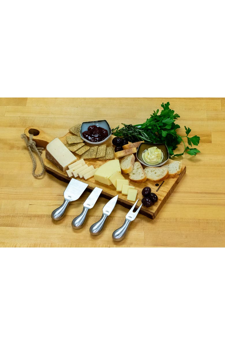 CILIO Piave 4 Piece Cheese Knife Set, Stainless Steel, Alternate, color, Silver