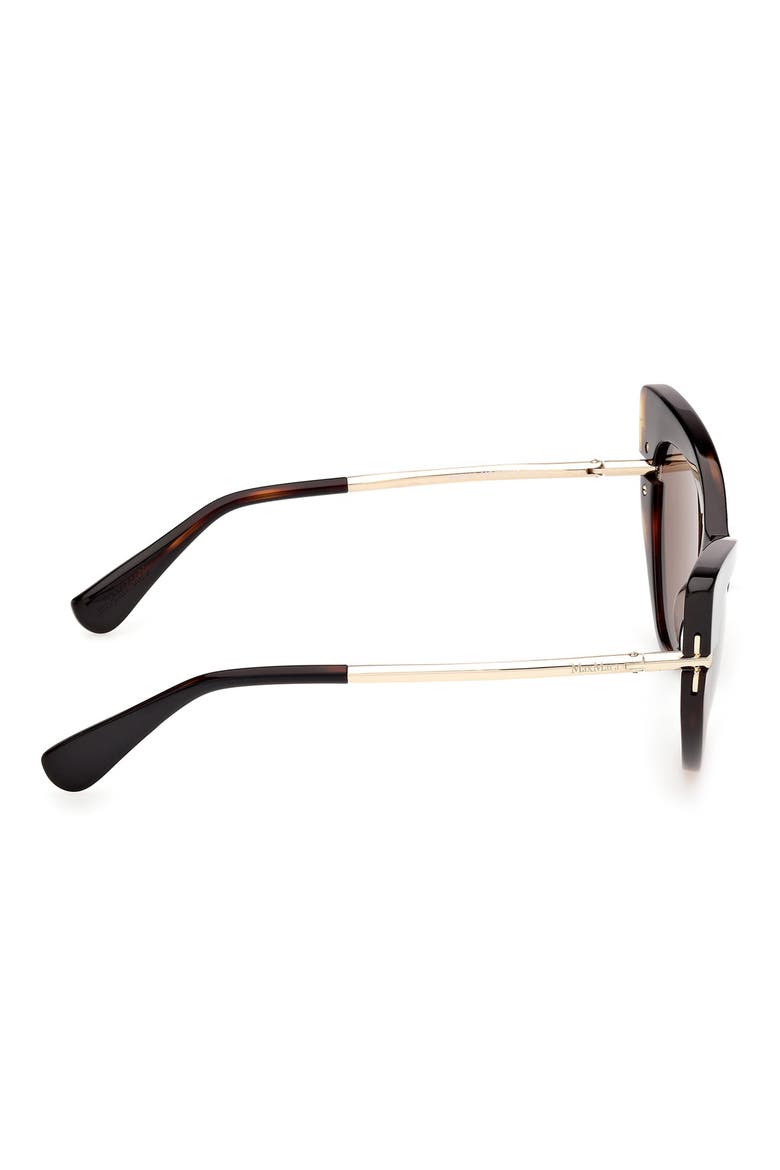 56mm Cat Eye Sunglasses, Alternate, color, BLACK HAVANA PALE GOLD / BROWN
