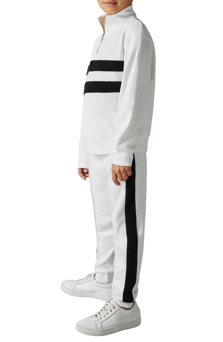 Reiss Kids' Larose Jr. Pintuck Velour Stripe Joggers, Alternate, color, 