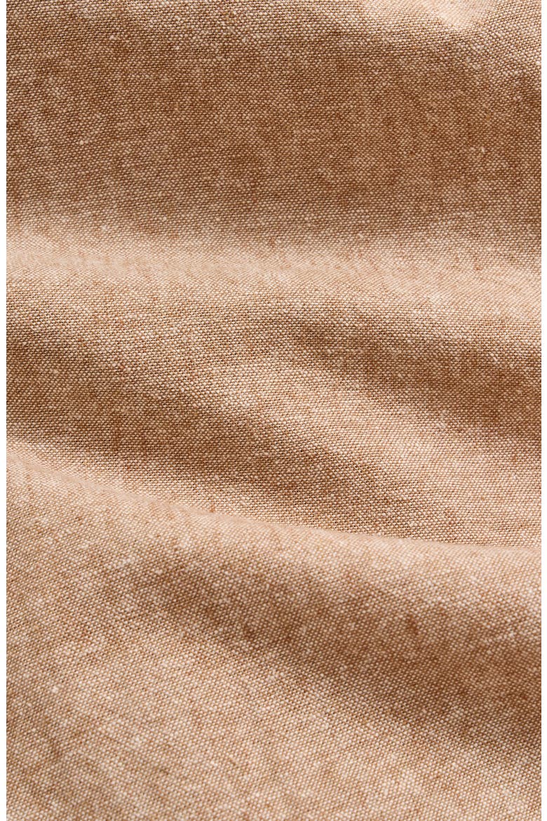 Flat Front Linen & Cotton Pants, Alternate, color, BRITISH KHAKI