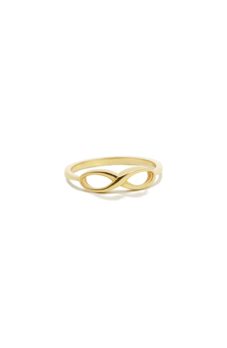 The Lovery Fine Jewelry Gold Infinity Ring, Main, color, Yellow Gold