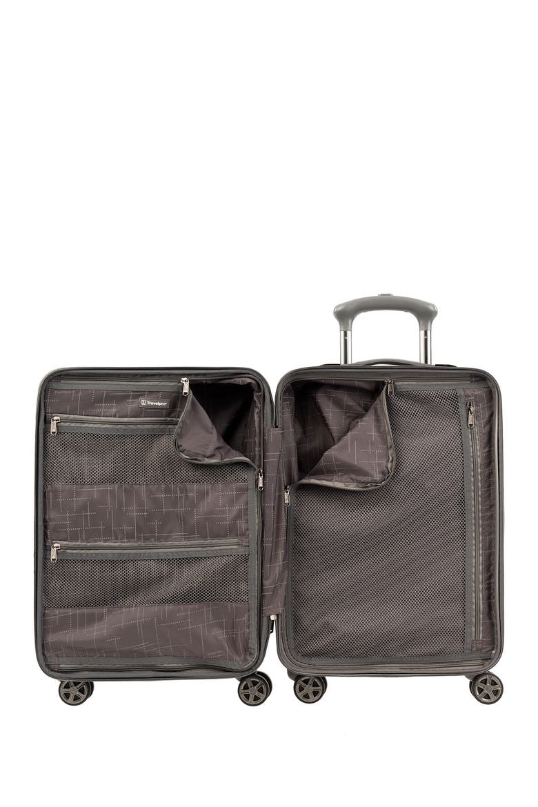 Rollmaster™ Lite 20" Expandable Carry-on Hardside Spinner Luggage, Alternate, color, SILVER