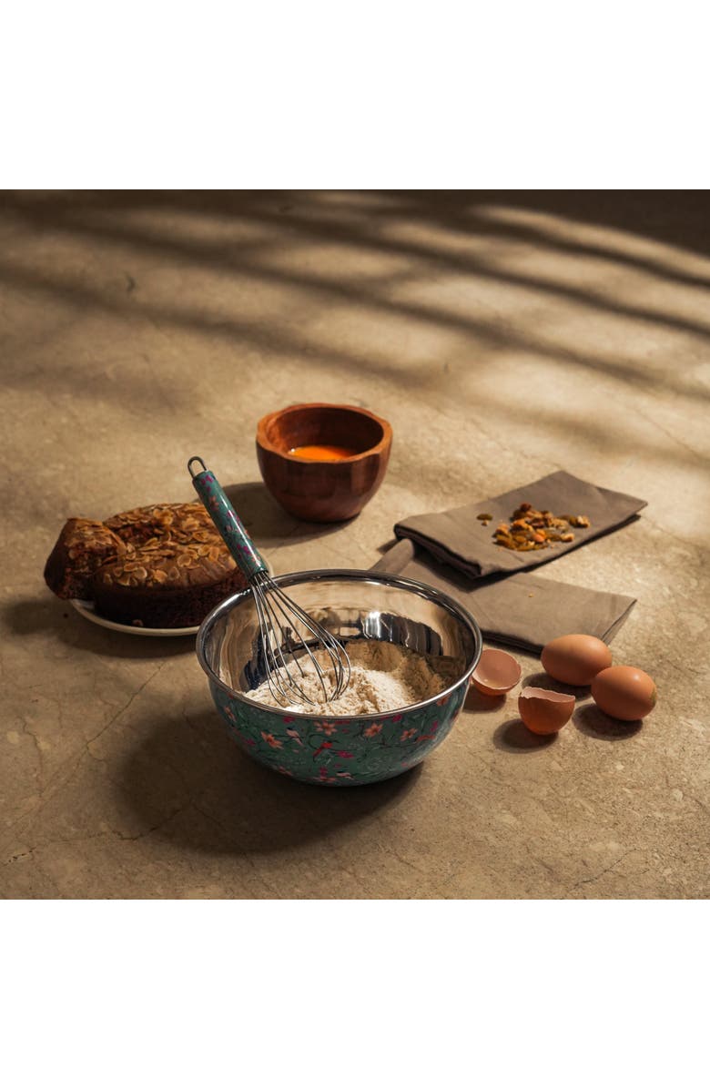 Mela Artisans Rainforest Bloom Bowl & Whisk Set, Alternate, color, Rainforest Bloom