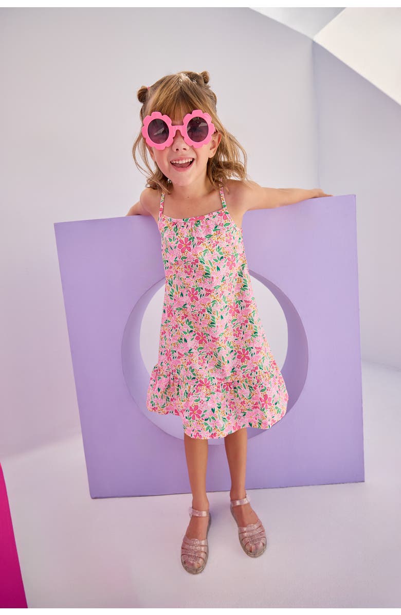 BISBY Kids' Strappy Floral Sundress, Alternate, color, Frangipani Pink
