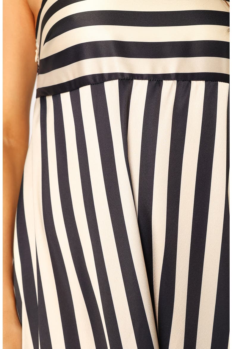 Brea Stripe Sleeveless Satin Maxi Dress, Alternate, color, BLACK STRIPE