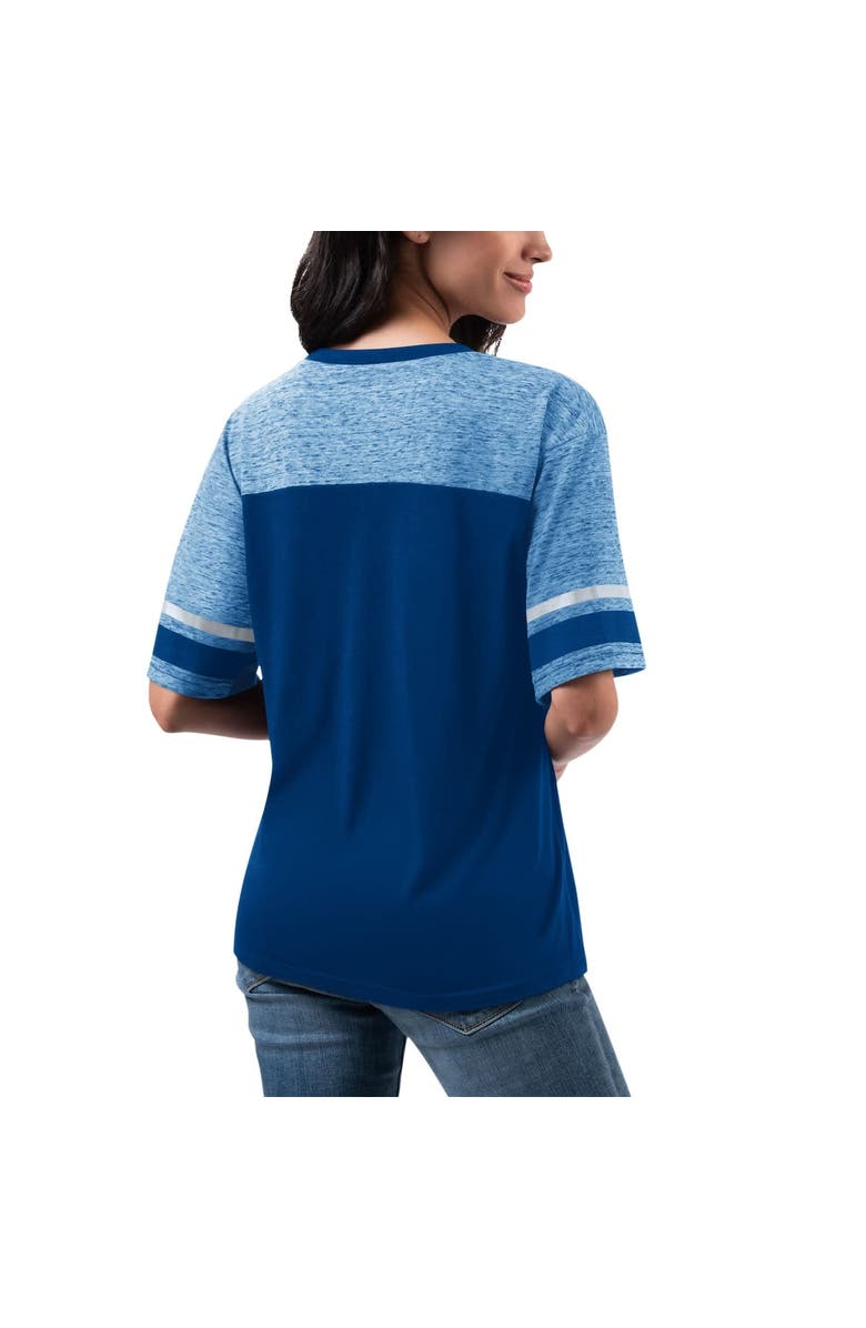 G-III 4HER BY CARL BANKS Women's G-III 4Her by Carl Banks Royal Indianapolis Colts Track T-Shirt, Alternate, color,