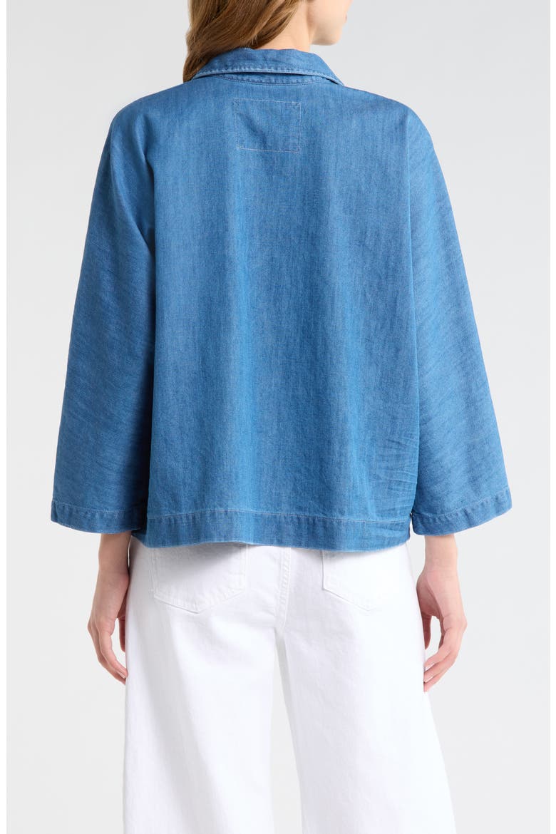 Gabi Denim Popover Shirt, Alternate, color, VINTAGE DISTRESSED WASH