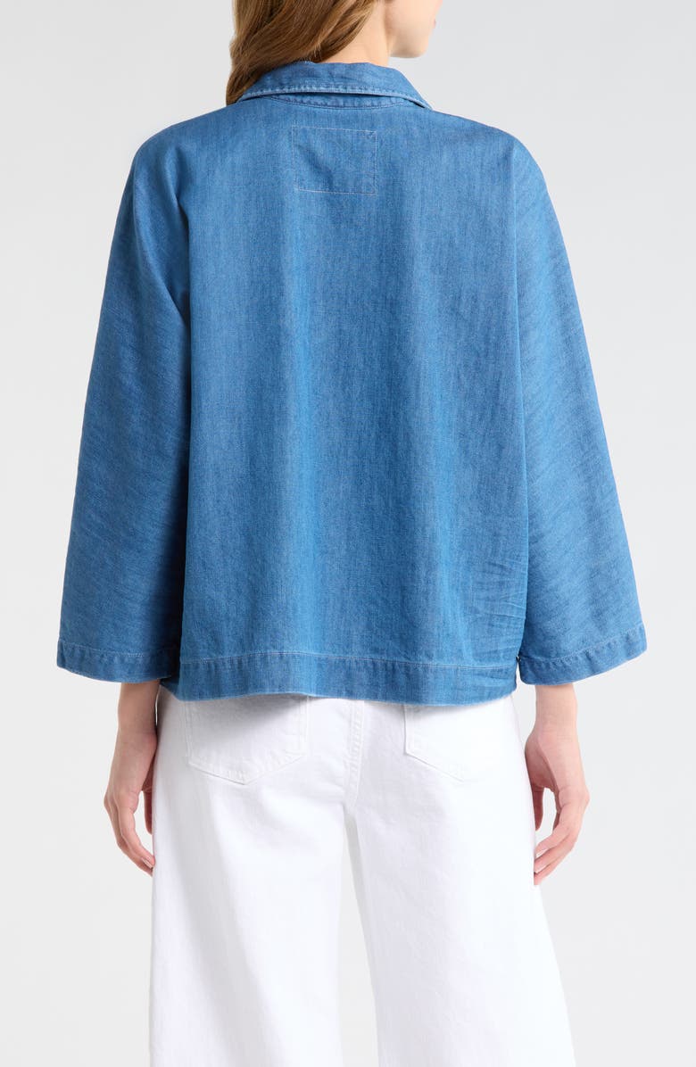 Frank & Eileen Gabi Denim Popover Shirt, Alternate, color, Vintage Distressed Wash