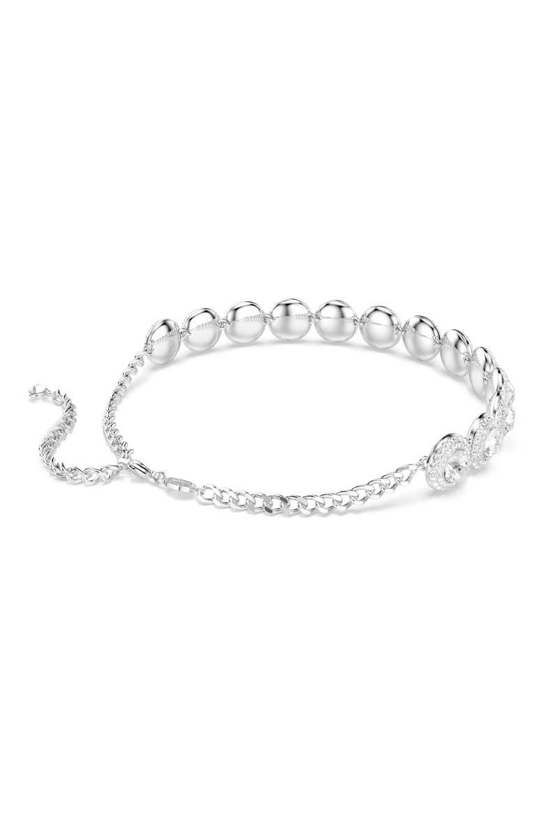 Una Angelic Crystal Choker Necklace, Alternate, color, WHITE/ SILVER