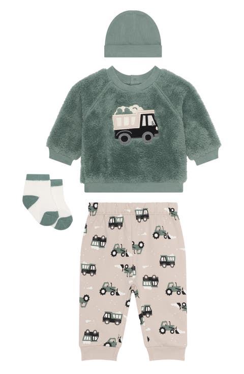 Kids' Faux Shearling Top & Joggers, Hat & Socks Set (Baby)