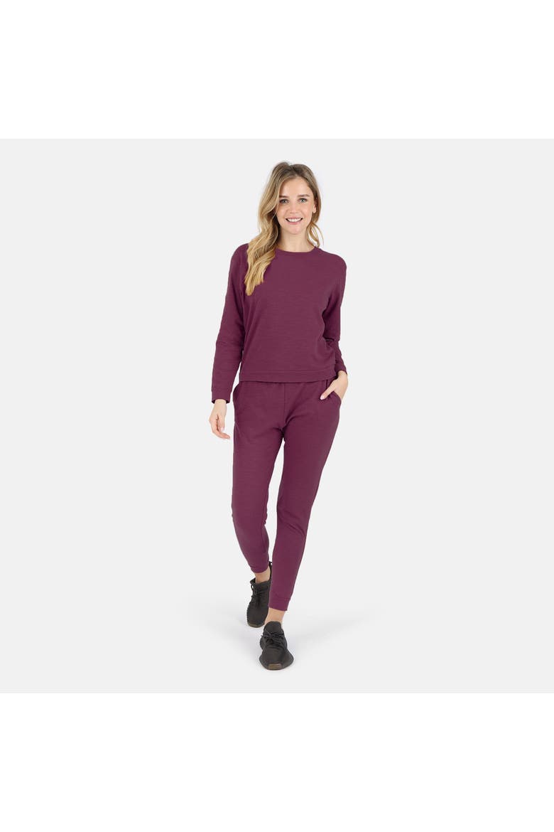 Tegan Organic Cotton Jogger Pant, Alternate, color, Dusty Orchid