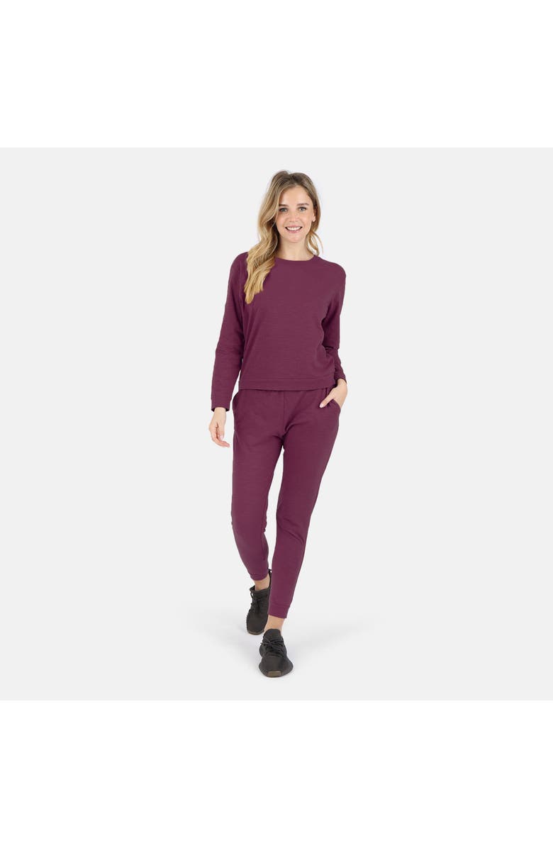 Lezat Tegan Organic Cotton Long Sleeve Pullover, Alternate, color, Black