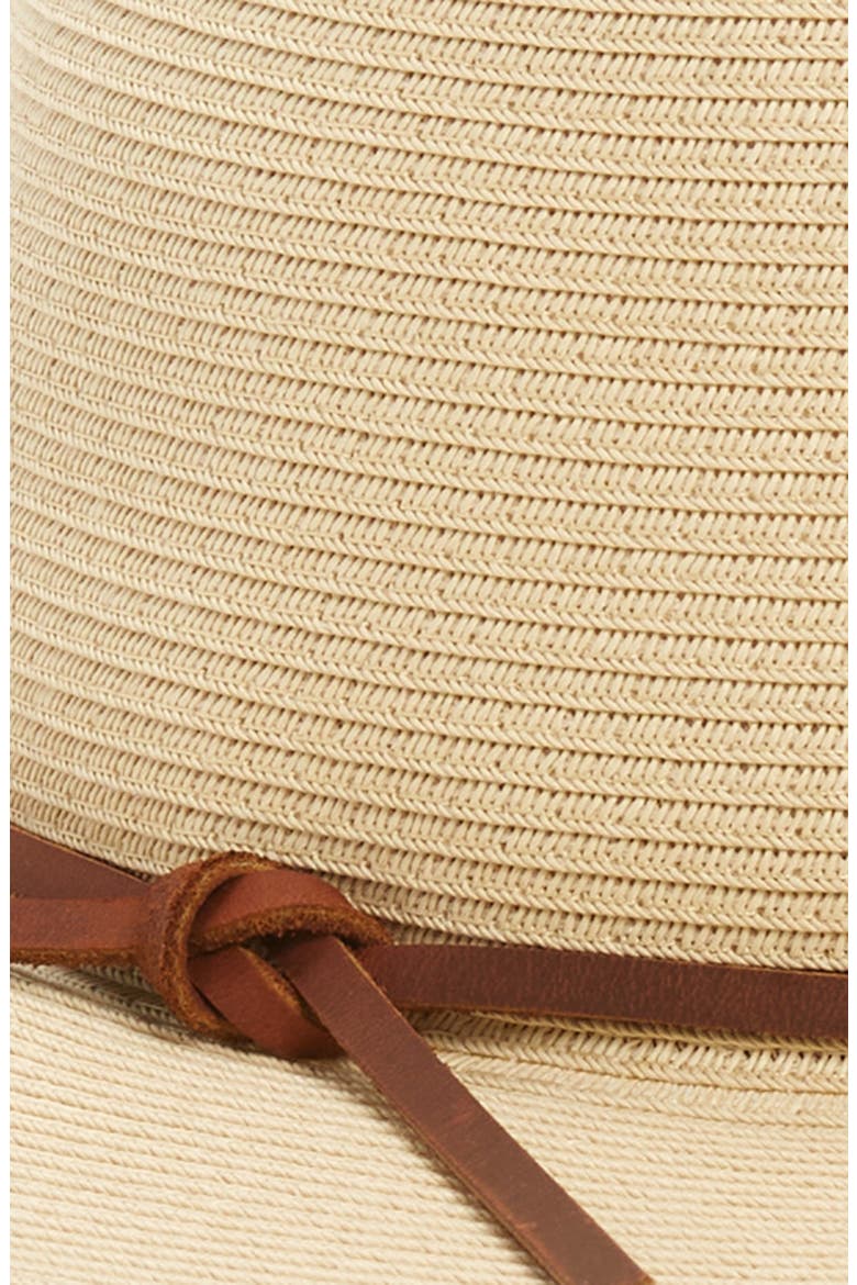 Wesley Packable Straw Fedora, Alternate, color, TAN