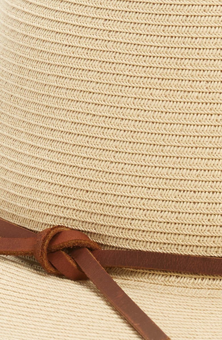 Brixton Wesley Packable Straw Fedora, Alternate, color, Tan