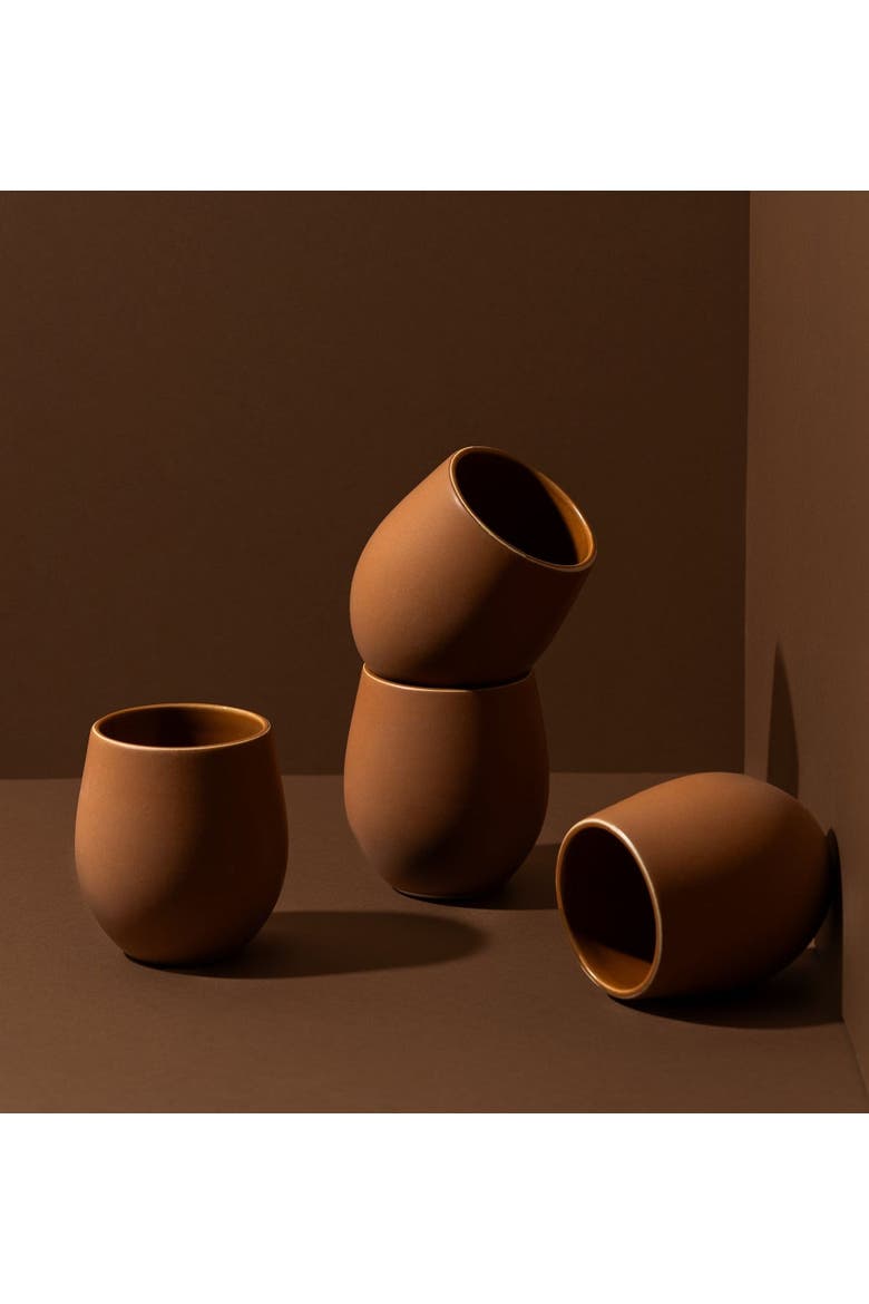 Minimalist Dinnerware Set, Alternate, color, Matte/Shiny Terracotta