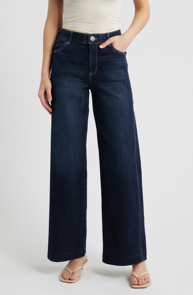 Wit & Wisdom Gracie Skyrise Double Side Seam Wide Leg Jeans, Main, color, Indigo Artisanal