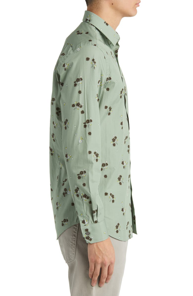 Paul Smith Tailored Fit Floral Cotton Dress Shirt, Alternate, color,