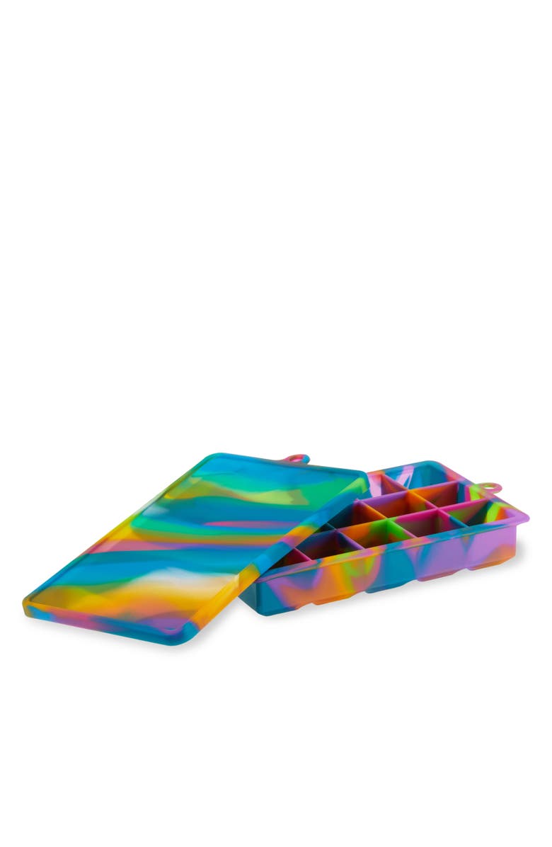 HOST 1.25" Ice Cube Tray with Lid, Main, color, Colored Marble