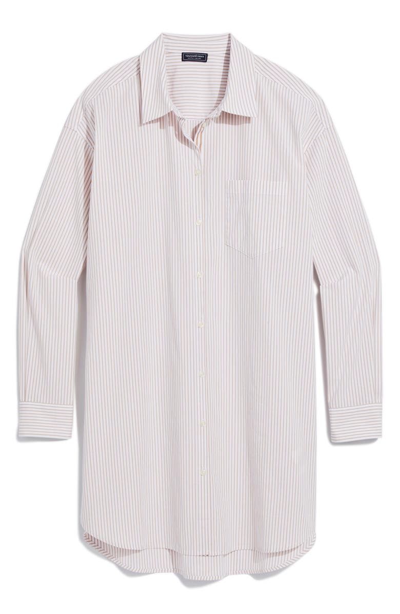 vineyard vines Long Sleeve Poplin Shirtdress, Main, color, 