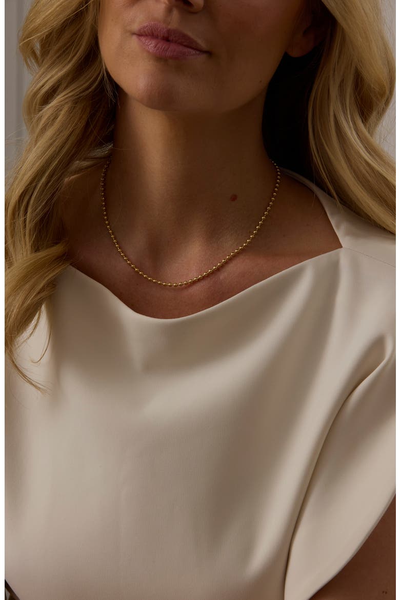 18k Gold Ball Chain Necklace, Alternate, color, YELLOW
