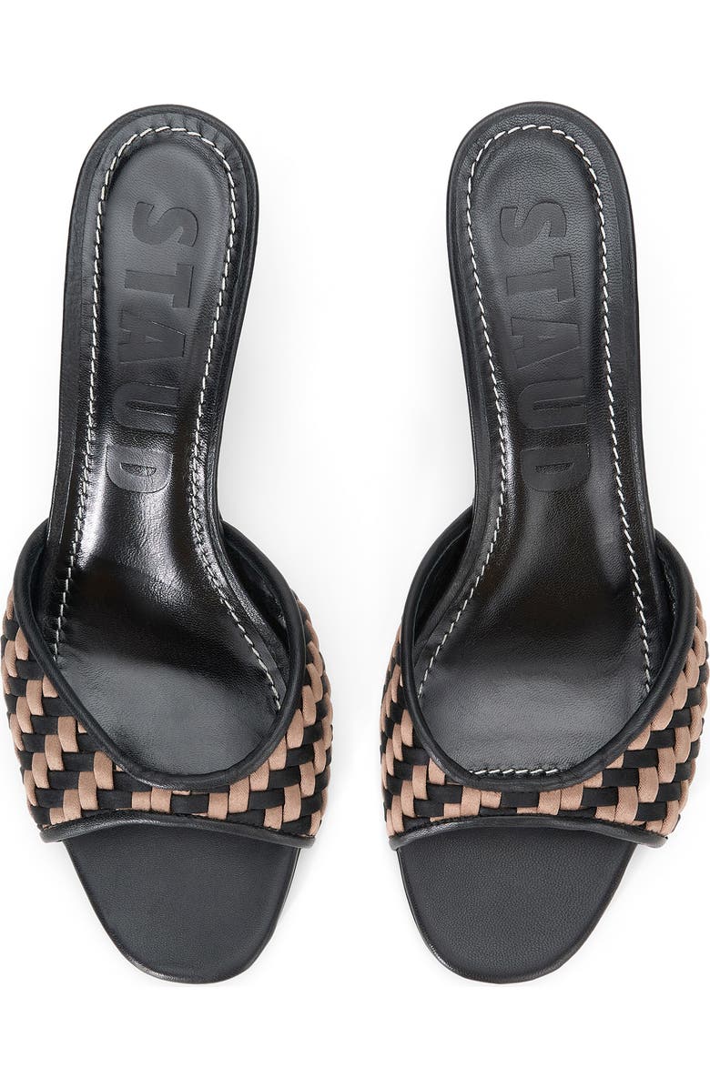 STAUD Brigitte Slide Sandal, Alternate, color, Black Woven