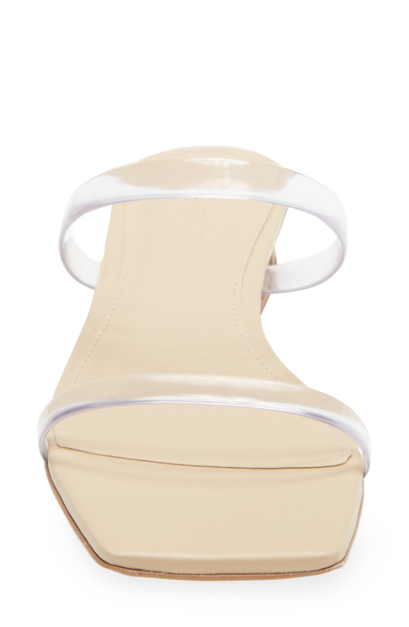 Liz Square Toe Block Heel Slide Sandal, Alternate, color, CLEAR