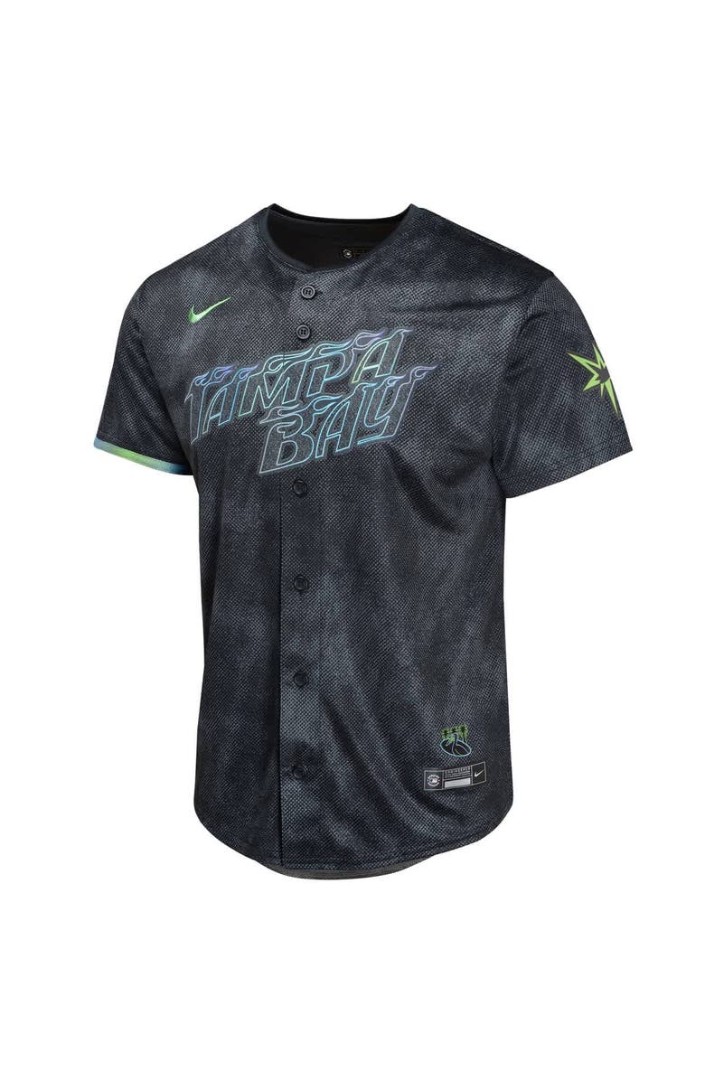Nike Youth Nike Shane McClanahan Charcoal Tampa Bay Rays 2024 City Connect Limited Player Jersey, Alternate, color, Charcoal