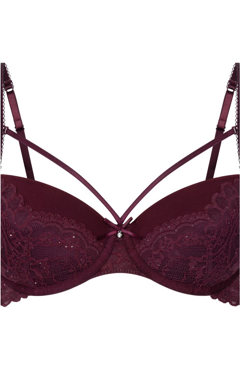 Hunkemöller Isadora Padded Underwired Bra, Alternate, color, Red