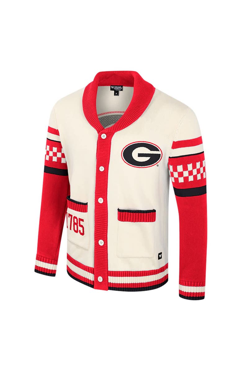 COLOSSEUM Women's Colosseum Cream Georgia Bulldogs Wild Collective Button-Up Jacquard Sweater, Alternate, color, Cream