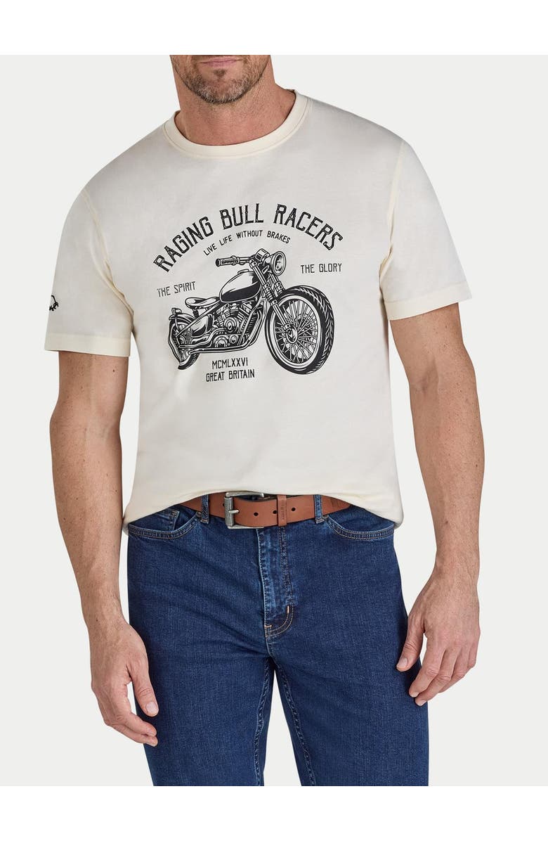 Raging Bull RB Racers Printed T-Shirt, Alternate, color, Cream