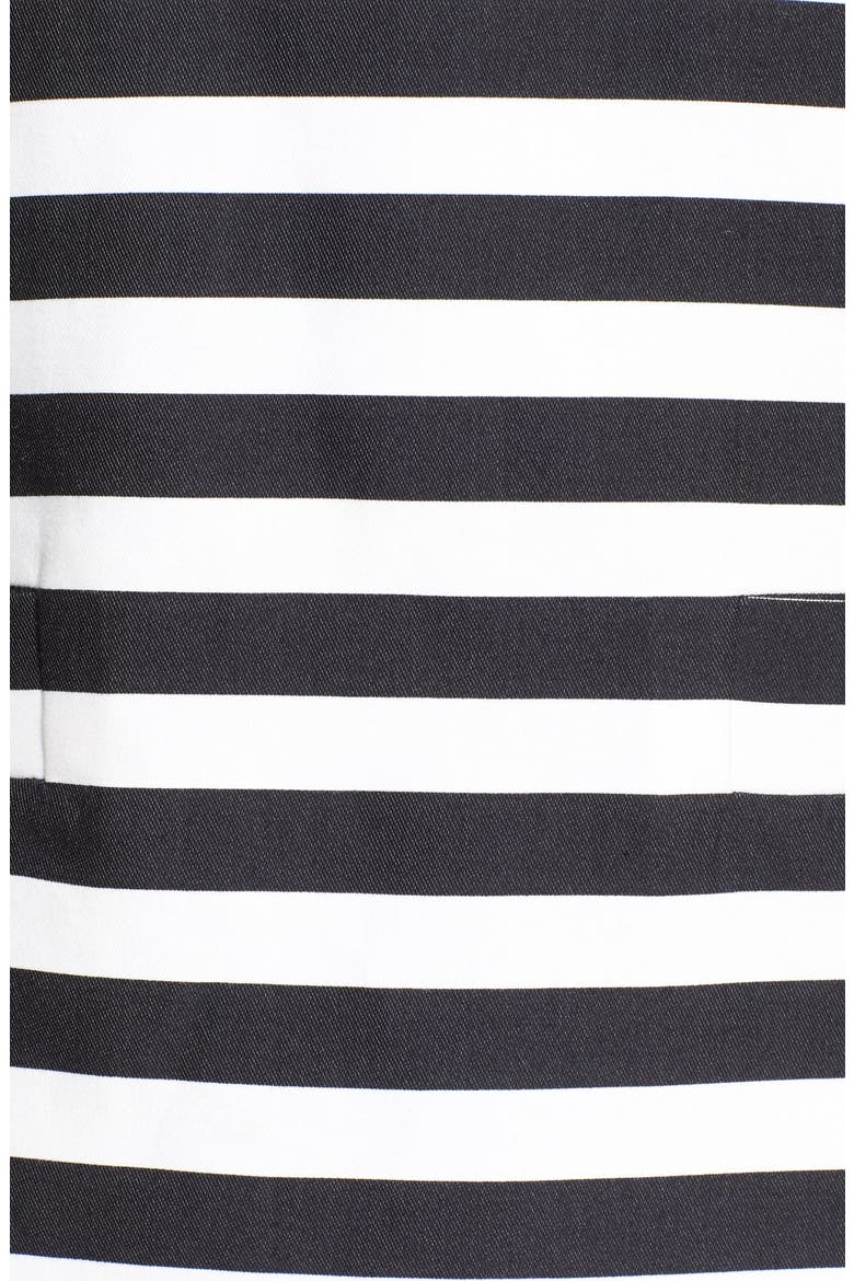 stripe shift dress, Alternate, color, BLACK/ CREAM