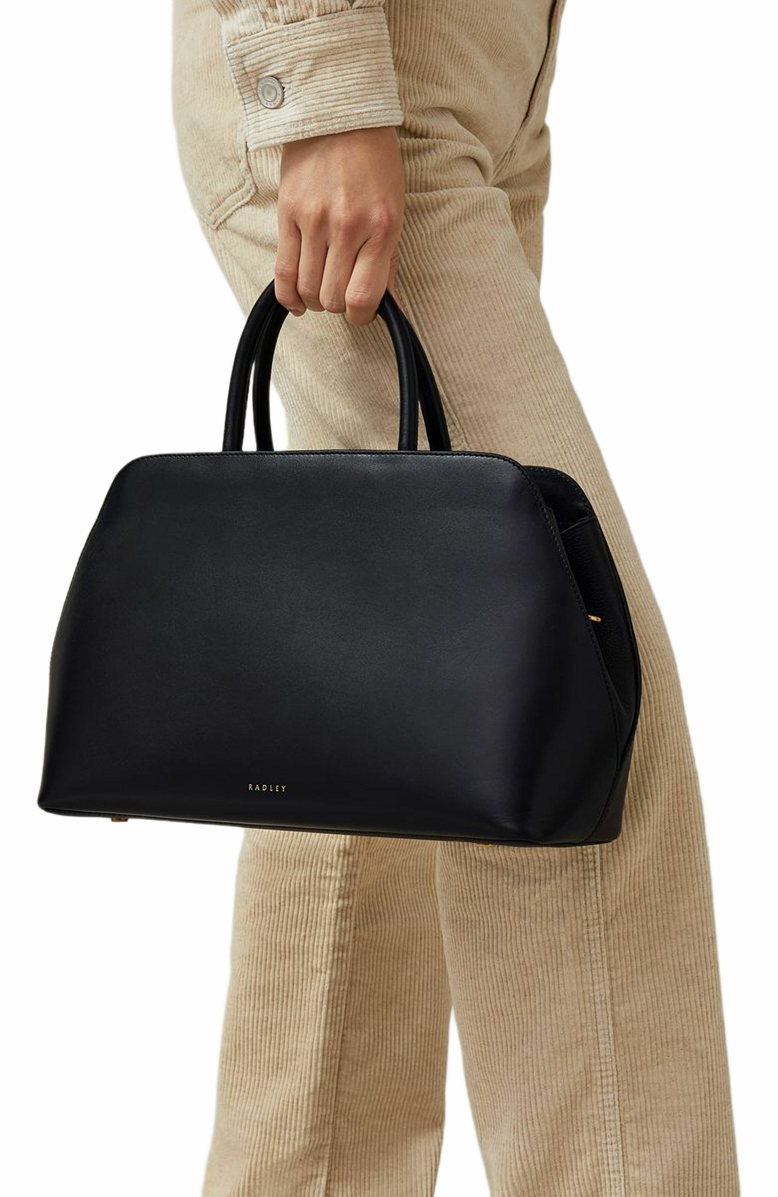 Radley Liverpool Street Medium Ziptop Satchel Bag, Alternate, color, Black