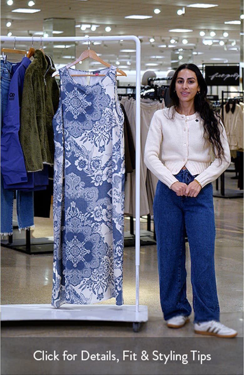 Mixed Print Sleeveless Maxi Dress, sales video thumbnail