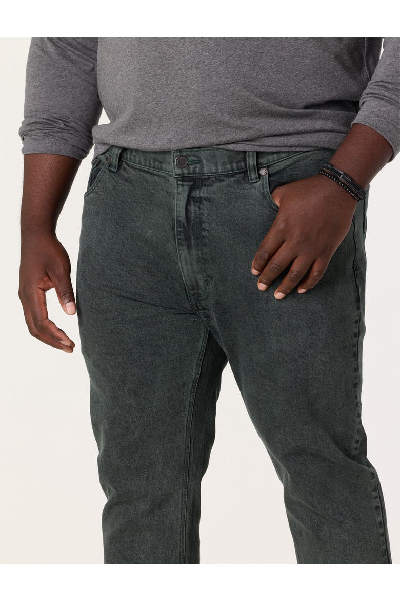 Big & Tall Overdye Tapered-Fit Jeans V3, Alternate, color, GREEN GABLES