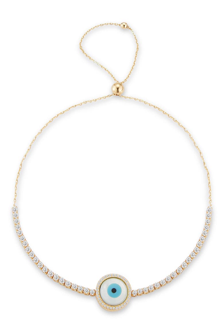 Evil Eye Adjustable Bracelet, Main, color, GOLD