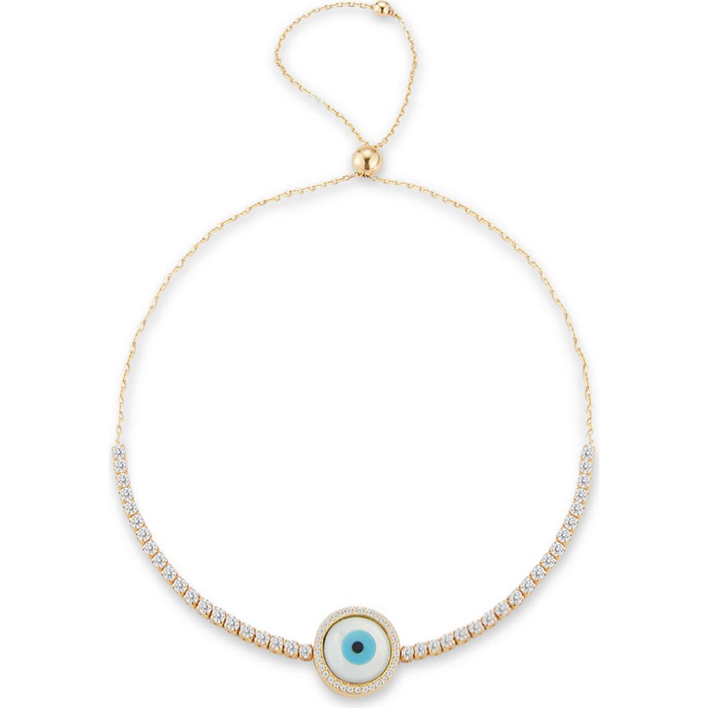 Glaze Jewelry Evil Eye Adjustable Bracelet In Gold