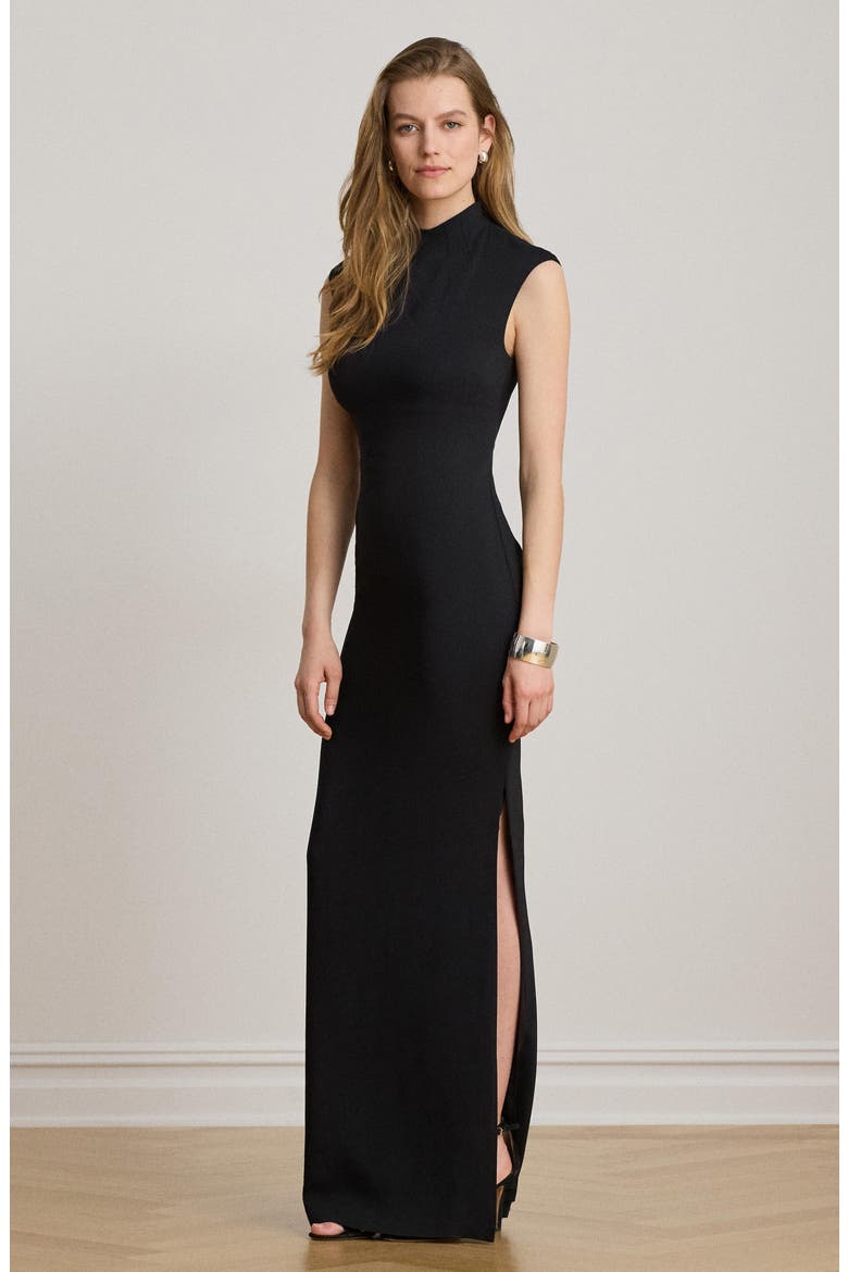 Stretch Cady Cocktail Dress, Alternate, color, BLACK