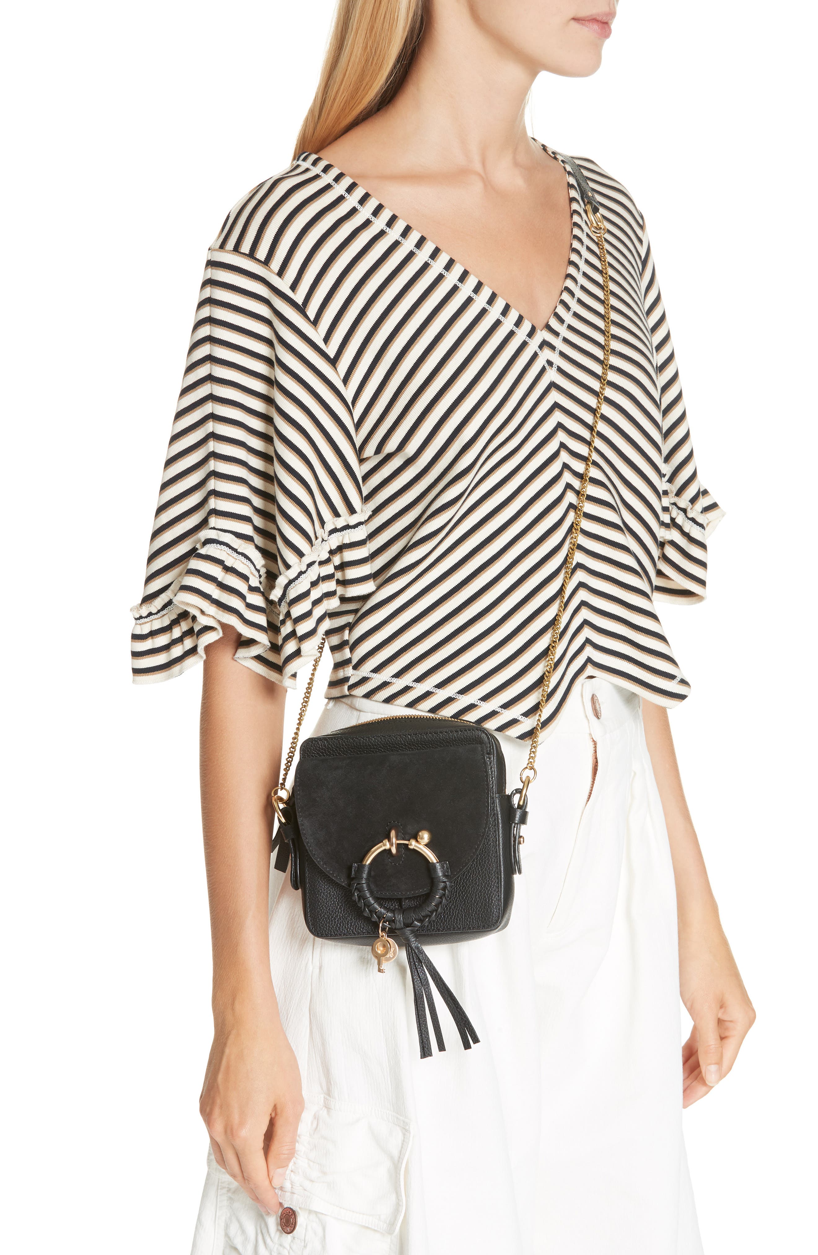 See by Chloé Small Joan Suede & Leather Crossbody Bag (Women ...