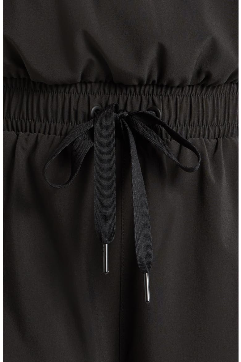 Breeze Drawstring Waist Romper, Alternate, color, BLACK