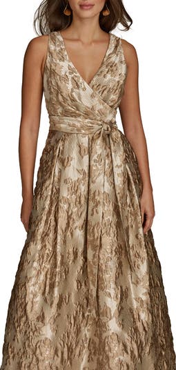 Donna Karan New York Metallic Jacquard Ballgown | Nordstrom