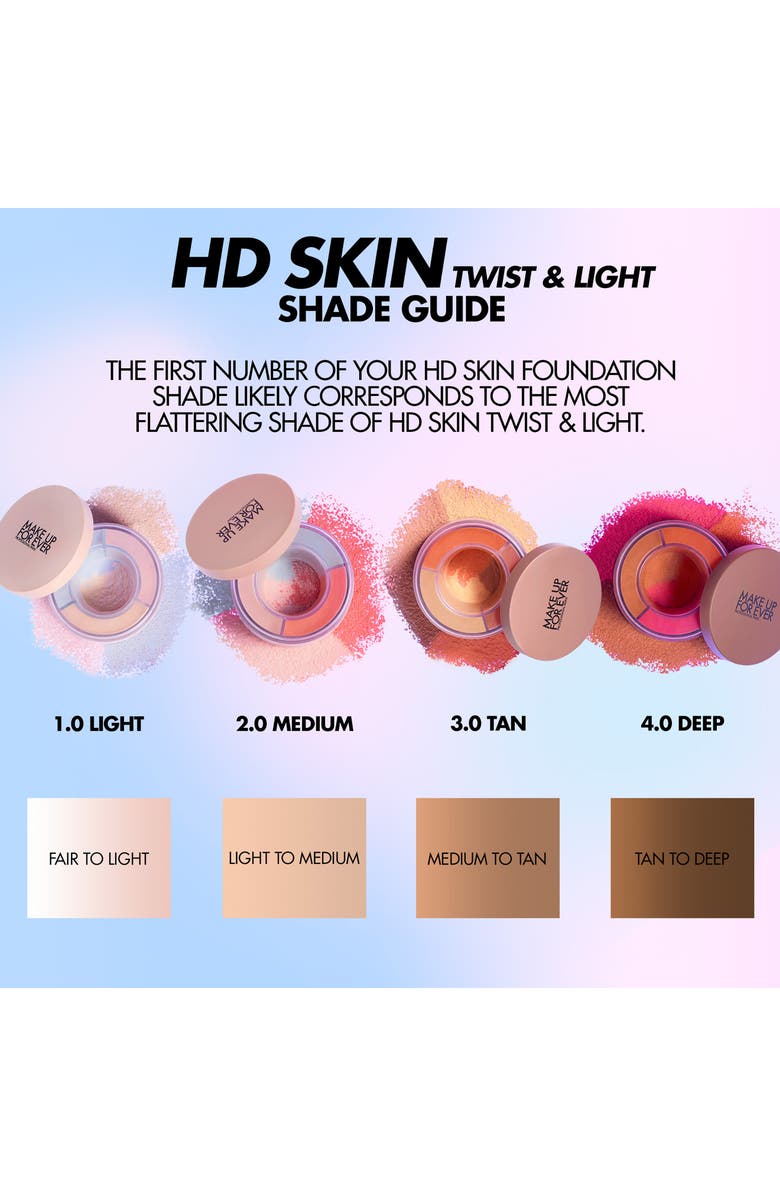 Make Up For Ever HD Skin Twist & Light 24-Hour Luminous Finishing Powder, Alternate, color, 2