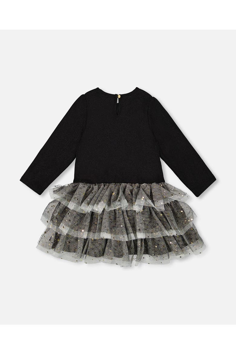 Glittering Mesh Skirt Party Dress, Alternate, color, Black